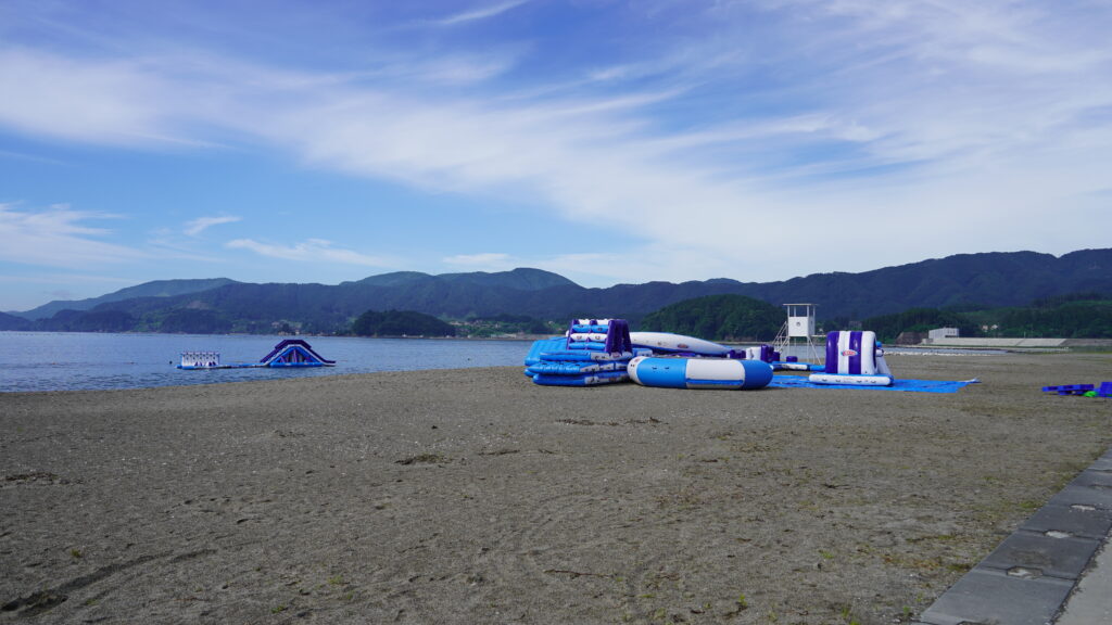水上アスレチック